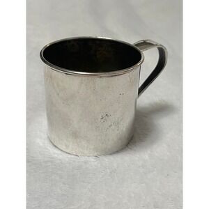 Oneida Community Tudor Plate Silver Plated Child Cup Floral Handle Vintage